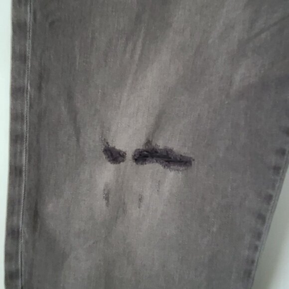 Anthropologie Pilcro The Borrowed Boyfriend Jeans Sz 32 Gray Distressed NWOT - Picture 10 of 14